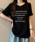 ロゴtシャツ 半袖 サマートップス韓国風 英字ロゴカットソー ラウンドネック 着やせプルオーバー おしゃれカットソー 体型カバートップス 大人カジュアル Tシャツ 2YIKE-003