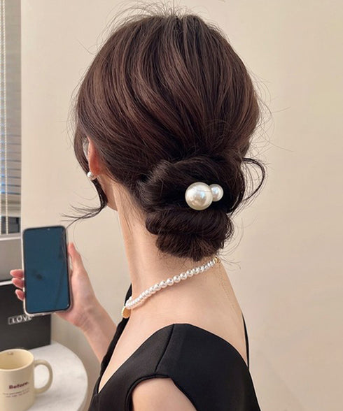 パールヘアゴム 韓国風 ヘアアクセサリー 大人可愛いヘアゴム 跡がつかない プチプラヘアアクセサリー おしゃれフェイクパール髪ゴム上品清楚 簡単ヘアアレンジグッズ 2YIQING-001