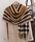 チェック柄マフラーレディース大判ストール 暖かいカシミヤ風マフラー リバーシブルフリンジマフラー大人可愛い ストライプ柄ひざ掛け秋冬肩掛け ネックウォーマー韓国風 2YUEQIAO-003