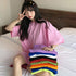 ロングtシャツ レディースビッグtシャツ シンプル チュニックロンT 半袖 カジュアル クルーネックカットソー 無地 ゆったりプルオーバー 体型カバーおしゃれ夏服 2AMIY-008
