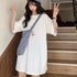 ロングtシャツ レディースビッグtシャツ シンプル チュニックロンT 半袖 カジュアル クルーネックカットソー 無地 ゆったりプルオーバー 体型カバーおしゃれ夏服 2AMIY-008