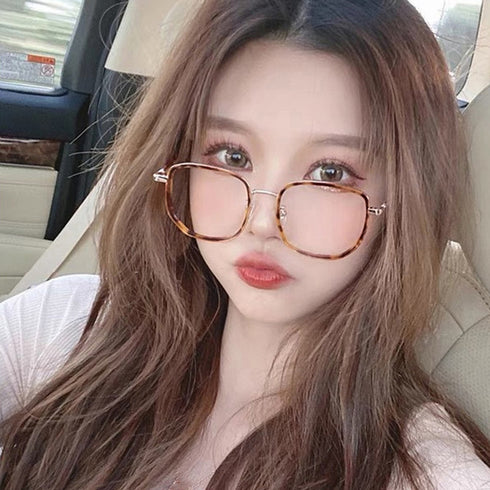 伊達メガネ ブルーライトカットPCメガネ レディース おしゃれ ファッションメガネ 小顔 可愛い パソコン眼鏡 スクエアフレームオルチャン アクセサリー 韓国新作 2ANL-001