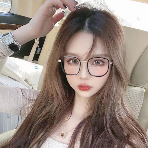 伊達メガネ ブルーライトカットPCメガネ レディース おしゃれ ファッションメガネ 小顔 可愛い パソコン眼鏡 スクエアフレームオルチャン アクセサリー 韓国新作 2ANL-001