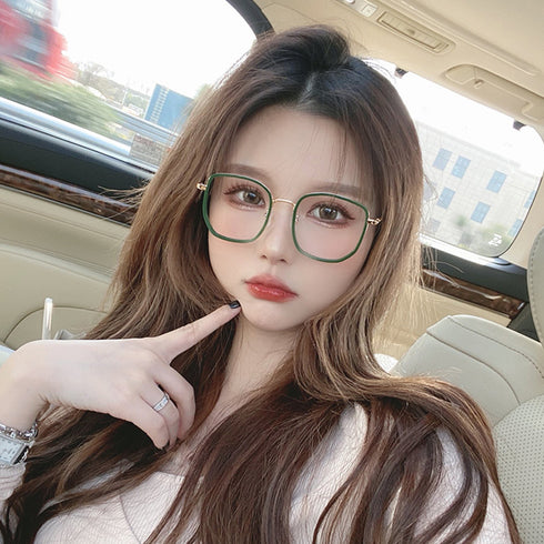 伊達メガネ ブルーライトカットPCメガネ レディース おしゃれ ファッションメガネ 小顔 可愛い パソコン眼鏡 スクエアフレームオルチャン アクセサリー 韓国新作 2ANL-001