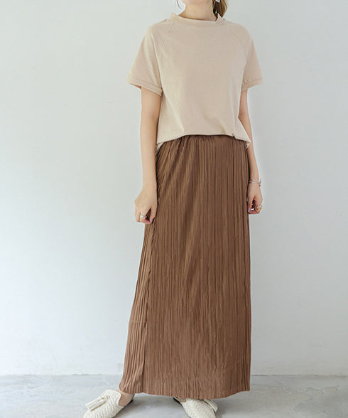 ボーダーTシャツ 半袖チュニックTシャツ 綿混tシャツ クルーネックカットソー プルオーバー着やせ夏トップス おしゃれカジュアル シンプルロングtシャツ ゆったり 2CHENFAN-001