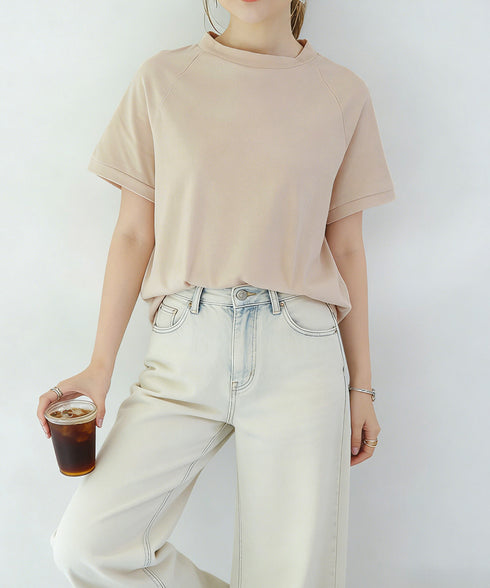 ボーダーTシャツ 半袖チュニックTシャツ 綿混tシャツ クルーネックカットソー プルオーバー着やせ夏トップス おしゃれカジュアル シンプルロングtシャツ ゆったり 2CHENFAN-001