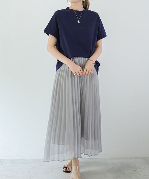ボーダーTシャツ 半袖チュニックTシャツ 綿混tシャツ クルーネックカットソー プルオーバー着やせ夏トップス おしゃれカジュアル シンプルロングtシャツ ゆったり 2CHENFAN-001