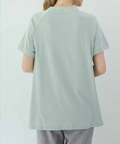 ボーダーTシャツ 半袖チュニックTシャツ 綿混tシャツ クルーネックカットソー プルオーバー着やせ夏トップス おしゃれカジュアル シンプルロングtシャツ ゆったり 2CHENFAN-001