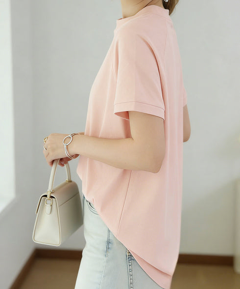 ボーダーTシャツ 半袖チュニックTシャツ 綿混tシャツ クルーネックカットソー プルオーバー着やせ夏トップス おしゃれカジュアル シンプルロングtシャツ ゆったり 2CHENFAN-001