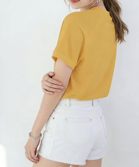 ボーダーTシャツ 半袖チュニックTシャツ 綿混tシャツ クルーネックカットソー プルオーバー着やせ夏トップス おしゃれカジュアル シンプルロングtシャツ ゆったり 2CHENFAN-001