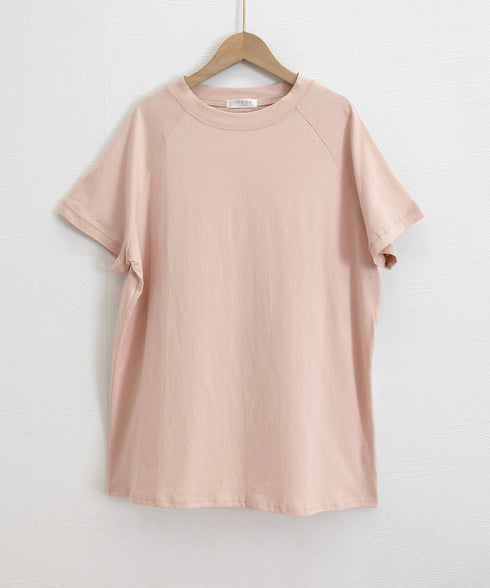 ボーダーTシャツ 半袖チュニックTシャツ 綿混tシャツ クルーネックカットソー プルオーバー着やせ夏トップス おしゃれカジュアル シンプルロングtシャツ ゆったり 2CHENFAN-001
