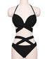 セクシービキニ ホルターネック水着韓国風 フロントクロス ビキニ2点セット ハイウエスト水着 クロスバンドゥ バスト盛れる水着スイムウェア海水浴 お洒落くびれ水着 2CHENGJ-001