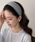 プリーツワイドカチューシャ幅広ヘアバンド 韓国風ボリュームカチューシャ小顔見え 大人可愛い人気髪飾り ヘアアレンジ小物 ターバン風カチューシャ きれいめヘアアクセ 2CL-001