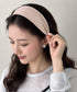 プリーツワイドカチューシャ幅広ヘアバンド 韓国風ボリュームカチューシャ小顔見え 大人可愛い人気髪飾り ヘアアレンジ小物 ターバン風カチューシャ きれいめヘアアクセ 2CL-001
