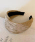 プリーツワイドカチューシャ幅広ヘアバンド 韓国風ボリュームカチューシャ小顔見え 大人可愛い人気髪飾り ヘアアレンジ小物 ターバン風カチューシャ きれいめヘアアクセ 2CL-001
