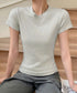 Tシャツ レディース フィットカットソー レディース クルーネックtシャツ 細見え夏服 ストレッチトップス シンプル 着回し タイトtシャツ 半袖カットソー無地 2DYYT-001