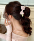 ビッグリボンバンスクリップサテンクリップ 大人可愛いヘアアクセサリー フェミニンヘアクリップ 簡単髪留め 女子会二次会 デート髪飾り しっかり留まるリボンクリップ 2FANXZ-001
