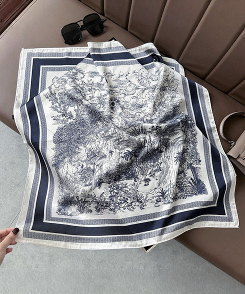 スクエアスカーフ シルク調スカーフ 上品 レディース リボンスカーフ 首巻き 正方形スカーフ ヘアバンド 光沢感ネックスカーフお洒落バンダナ 人気バッグスカーフ柄 2FKADU-001