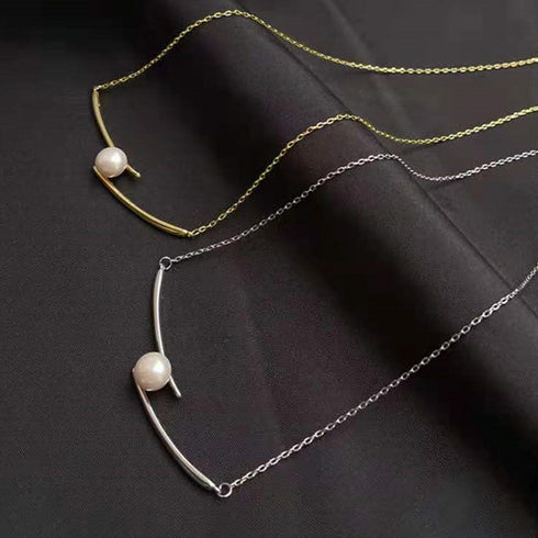 ネックレス レディース一粒フェイクパール 大人可愛い チェーンチョーカー上品ネックレス 韓国 シルバー アクセサリー おしゃれ首飾り 結婚式 ジュエリー 人気 2FULAI-001