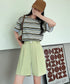 5分丈 タックショートパンツ レディース ハーフパンツ ハイウエスト ショートワイドパンツ 通勤通学ボトムス 大人オフィス おしゃれ 薄手スラックス短パン 膝上丈 2FZHE-001