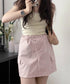カーゴスカート ミニスカートハイウエスト ワークスカート ショート丈 ドローコード 台形スカート おしゃれタイトスカート インナーパンツ付き 韓国カジュアル 春夏 2FZHE-002