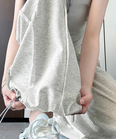 ワイドスウェットパンツ フロントライン レディース ドレープ感 ストレートパンツ ウエストゴム ゆったり ロングパンツ カジュアル楽ちんイージーパンツ美脚 2FZHE-005