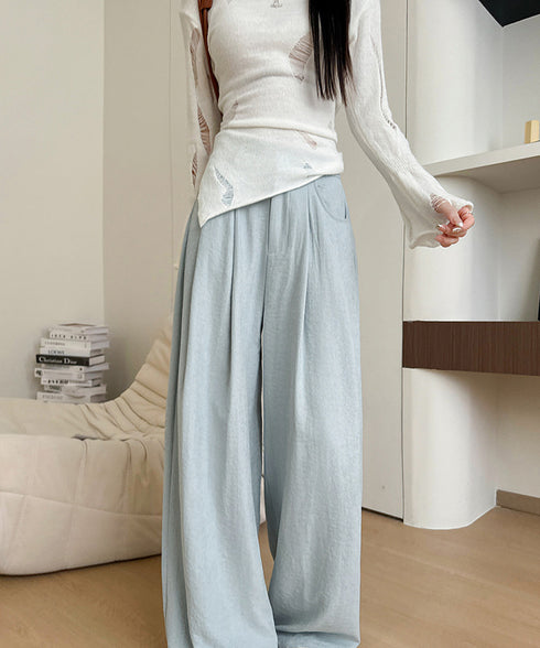 ワイドパンツ ハイウエストイージーパンツ レディース ウエストタック リラックスパンツ 体型カバー 大人カジュアル ボトムス ゆったり バックゴムロングパンツ無地 2FZHE-006