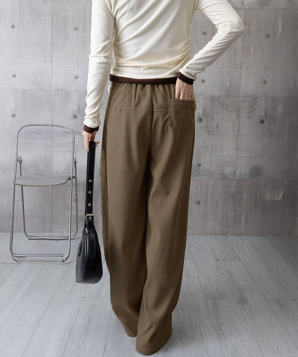 コーデュロイパンツレディースワイドパンツ