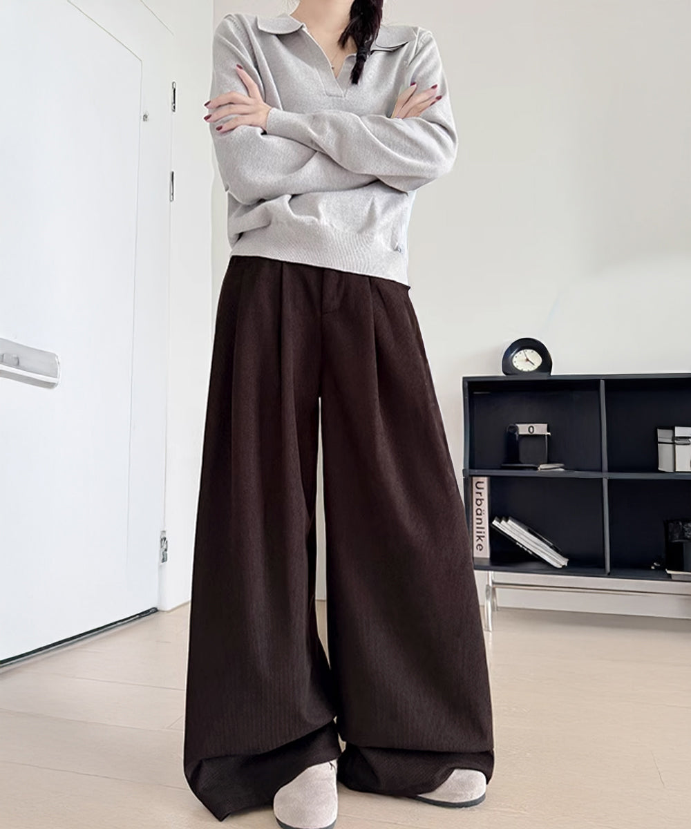 コーデュロイパンツレディースワイドパンツ