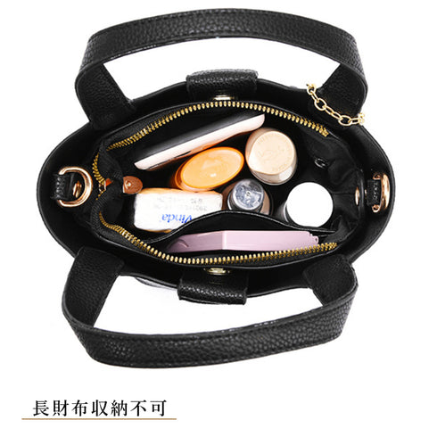 ショルダーバッグチャーム付きハンドバッグ レディース PUレザー バケットバッグ 2way 手提げ鞄 オフィスカジュアル 肩掛けバッグポーチ付き ミニトートバッグ 2GAOSHU-001