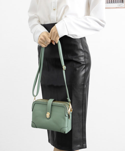 ショルダーバッグレディース 斜めがけ上品 斜めがけバッグ 大人可愛い PUレザー肩掛けバッグ 入学入園式 フェイクレザーかばんおしゃれ オフィスカジュアル 韓国 2GUILU-003