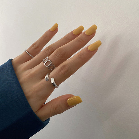 リングセット 指輪マルチデザイン重ね付け 合金リング レディース 韓国風 オシャレ アクセサリー シルバー ユニセックス カジュアル ジュエリー 大人女の子可愛い 2HANSHA-001