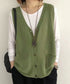 ニットベスト レディース 前開きチョッキ ポケット付きニットジレ Vネック ノースリーブニットトップス カジュアル レトロ ニットタンク 体型カバー春秋服 韓国風 2HUANYI-002