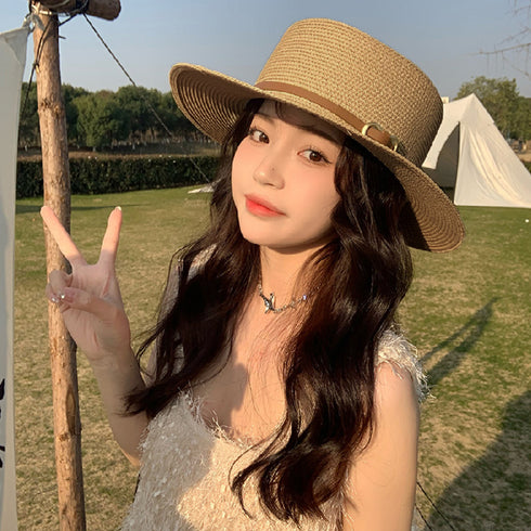 麦わら帽子 ストローハット カンカン帽子 レディース 日焼け防止 つば広帽子 サイズ調整可能 UV帽子 ビーチ帽子 春夏 日よけ 日除け ナチュラル ハット 小顔 2JIAYAN-001