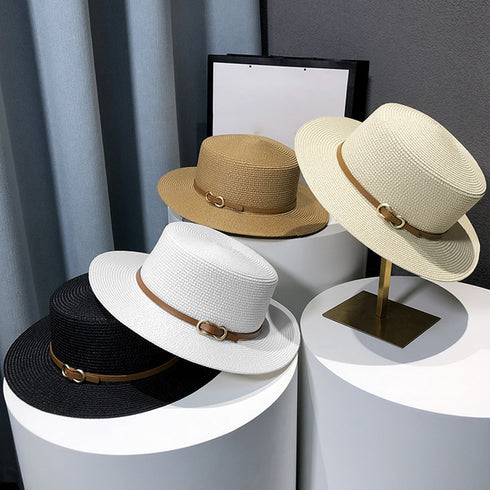 麦わら帽子 ストローハット カンカン帽子 レディース 日焼け防止 つば広帽子 サイズ調整可能 UV帽子 ビーチ帽子 春夏 日よけ 日除け ナチュラル ハット 小顔 2JIAYAN-001