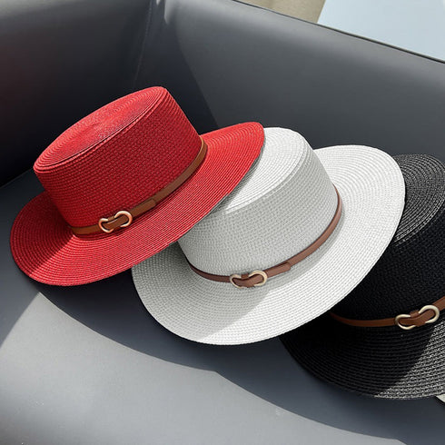 麦わら帽子 ストローハット カンカン帽子 レディース 日焼け防止 つば広帽子 サイズ調整可能 UV帽子 ビーチ帽子 春夏 日よけ 日除け ナチュラル ハット 小顔 2JIAYAN-001