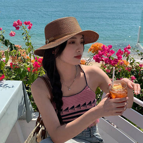 麦わら帽子 ストローハット カンカン帽子 レディース 日焼け防止 つば広帽子 サイズ調整可能 UV帽子 ビーチ帽子 春夏 日よけ 日除け ナチュラル ハット 小顔 2JIAYAN-001