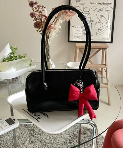 ぷくぷくリボンバッグチャーム 4色セット ぷっくりリボンキーホルダー ナスカン付き リボンキーリング 吊り下げバッグ用アクセサリー フェミニン 鍵やバッグ飾り小物 2JINGE-001