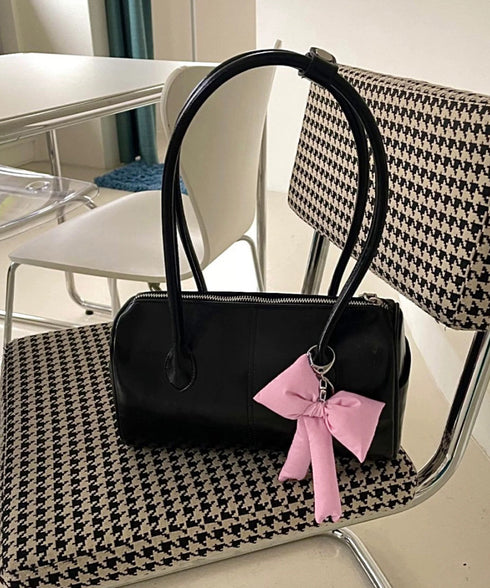 ぷくぷくリボンバッグチャーム 4色セット ぷっくりリボンキーホルダー ナスカン付き リボンキーリング 吊り下げバッグ用アクセサリー フェミニン 鍵やバッグ飾り小物 2JINGE-001