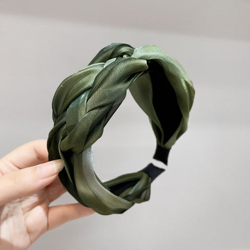 三つ編みカチューシャ 韓国風 ヘアバンド 幅広 ヘアアクセサリー 大人可愛い 小顔 ワイドカチューシャ 痛くない 髪飾り ツイスト ヘアアレンジ ターバン風お洒落 2JUSHUI-001