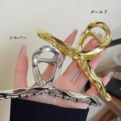 ヘアクリップ ウェーブ バンスクリップ おしゃれ ヘアアクセサリー 大きめ 簡単ヘアアレンジ 大人女性 可愛い まとめ髪 韓国ファッション雑貨 韓流 髪留め上品 2JUSHUI-005