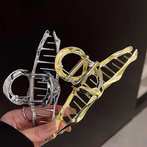 ヘアクリップ ウェーブ バンスクリップ おしゃれ ヘアアクセサリー 大きめ 簡単ヘアアレンジ 大人女性 可愛い まとめ髪 韓国ファッション雑貨 韓流 髪留め上品 2JUSHUI-005