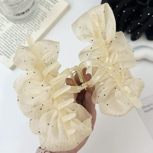 バンスクリップ 大きめ ヘアアクセサリー 韓国ヘアクリップ おしゃれ シュシュバンスクリップ キラキラ ヘアアレンジグッズ まとめ髪 ハーフアップ 夜会巻き髪飾り 2JUSHUI-006