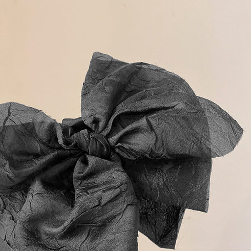 リボンヘアクリップ 大きめバンスクリップ 韓国ヘアアクセサリー おしゃれ シンプル髪留め 大人可愛いクリップ オフィスカジュアル レディース ハーフアップ 髪飾り 2JUSHUI-009