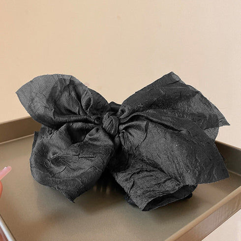 リボンヘアクリップ 大きめバンスクリップ 韓国ヘアアクセサリー おしゃれ シンプル髪留め 大人可愛いクリップ オフィスカジュアル レディース ハーフアップ 髪飾り 2JUSHUI-009