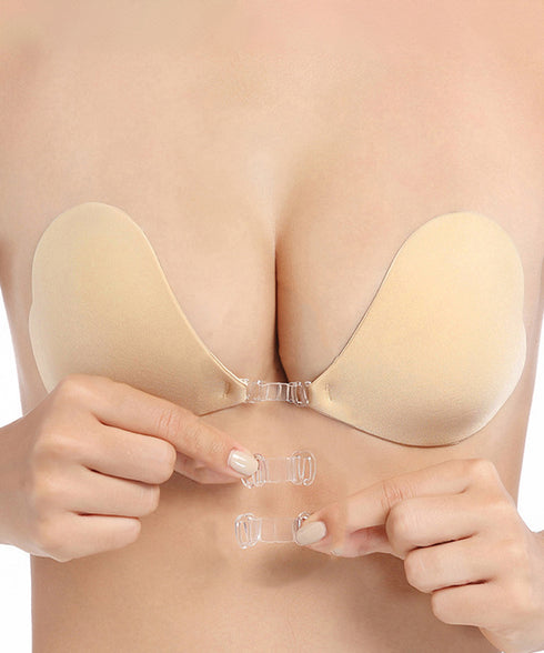 ハート型シリコンブラ盛れるシリコンパッド ストラップレス 粘着ブラ ニップレスパッド 水着ブラ 快適フィット セクシーランジェリー 谷間盛れる 防水パッドコスプレ 2LALISHA-003