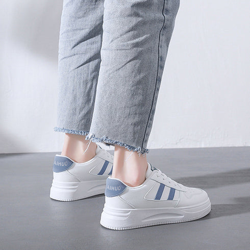 ローカットスニーカー 白 レディース韓国 カジュアル フラットシューズ 歩きやすい おしゃれ PUレザースニーカー 通勤通学美脚シューズ レースアップ靴履きやすい 2LONG-001