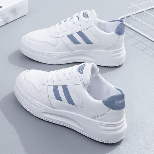 ローカットスニーカー 白 レディース韓国 カジュアル フラットシューズ 歩きやすい おしゃれ PUレザースニーカー 通勤通学美脚シューズ レースアップ靴履きやすい 2LONG-001