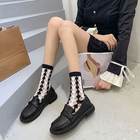 ローファー レディース パンプス 厚底靴 韓国歩きやすい 大人女子 学生靴 ラウンドトゥ シューズ レトロ 美脚パンプス 疲れにくい レザー調パンプス黒 通勤通学 2LONG-003