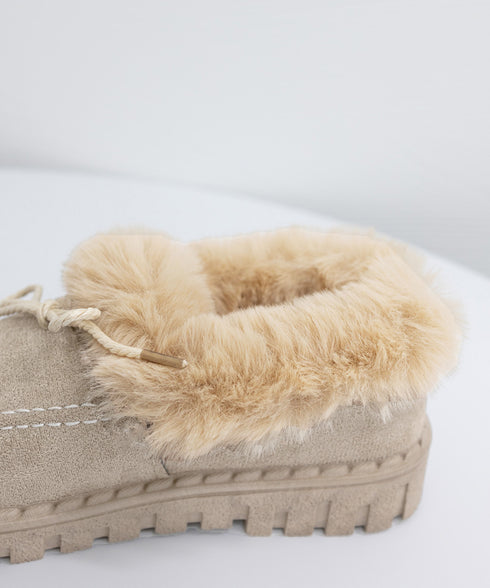 モカシン レディース ボアローファー冬靴 可愛い フェイクファーパンプス ぺたんこ 暖かい ムートンスリッポン スエード調 履きやすい ふわふわシューズ 疲れない 2LONG-007